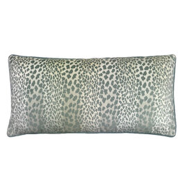 Signature Pillow Meow Aqua Velvet 18 x 36 w/Cupcake Flange
