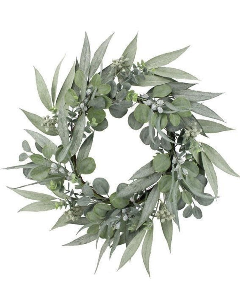 24" Dia Mixed Eucalyptus Wreath