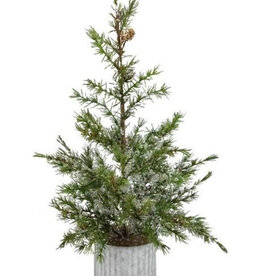 46" Snow Mountain Potted Tree