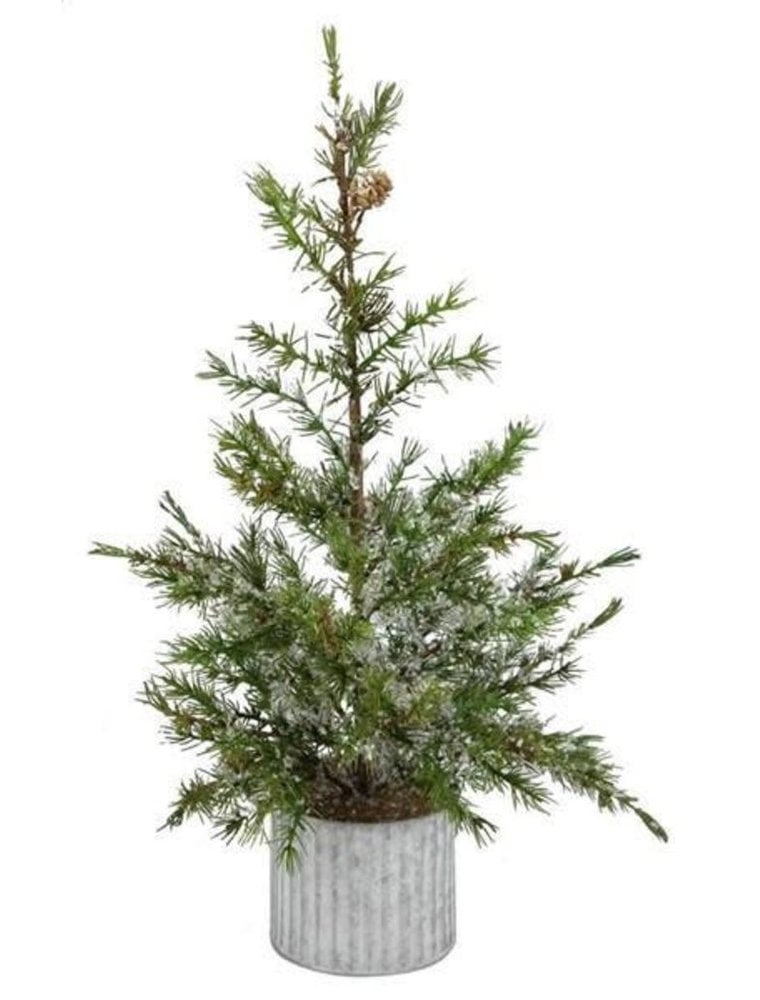 46" Snow Mountain Potted Tree