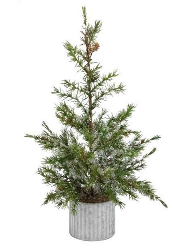 36" Snow Mountain Potted Tree