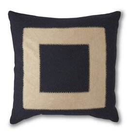 Square Navy with Cream Square