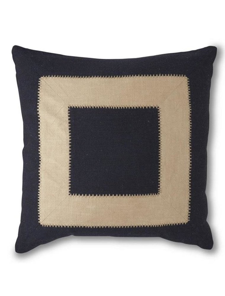 Square Navy with Cream Square
