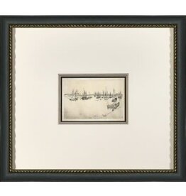 Wendover Art Whistlers Fishing Village V,  Size 19"w x 17"h