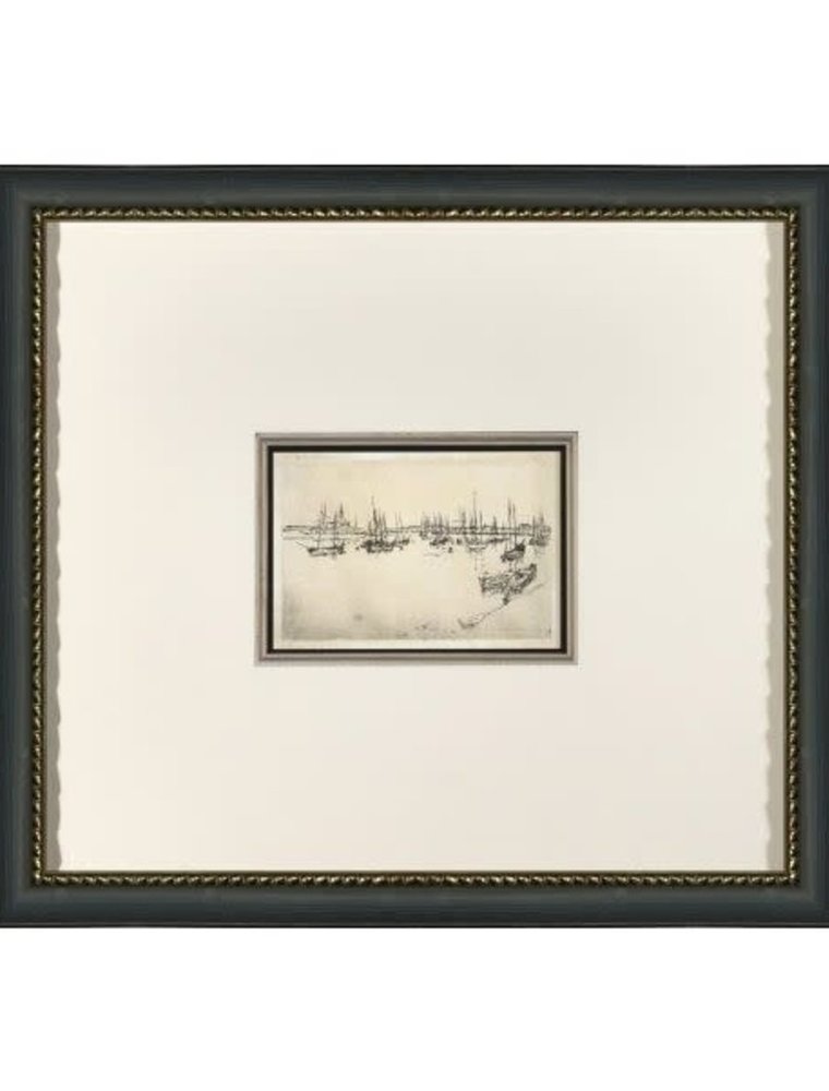 Wendover Art Whistlers Fishing Village V,  Size 19"w x 17"h