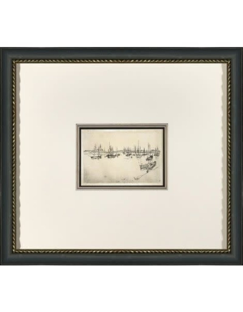 Wendover Art Whistlers Fishing Village V,  Size 19"w x 17"h