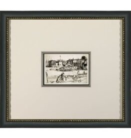 Wendover Art Whistlers Fishing Village II,  Size 19"w x 17"h