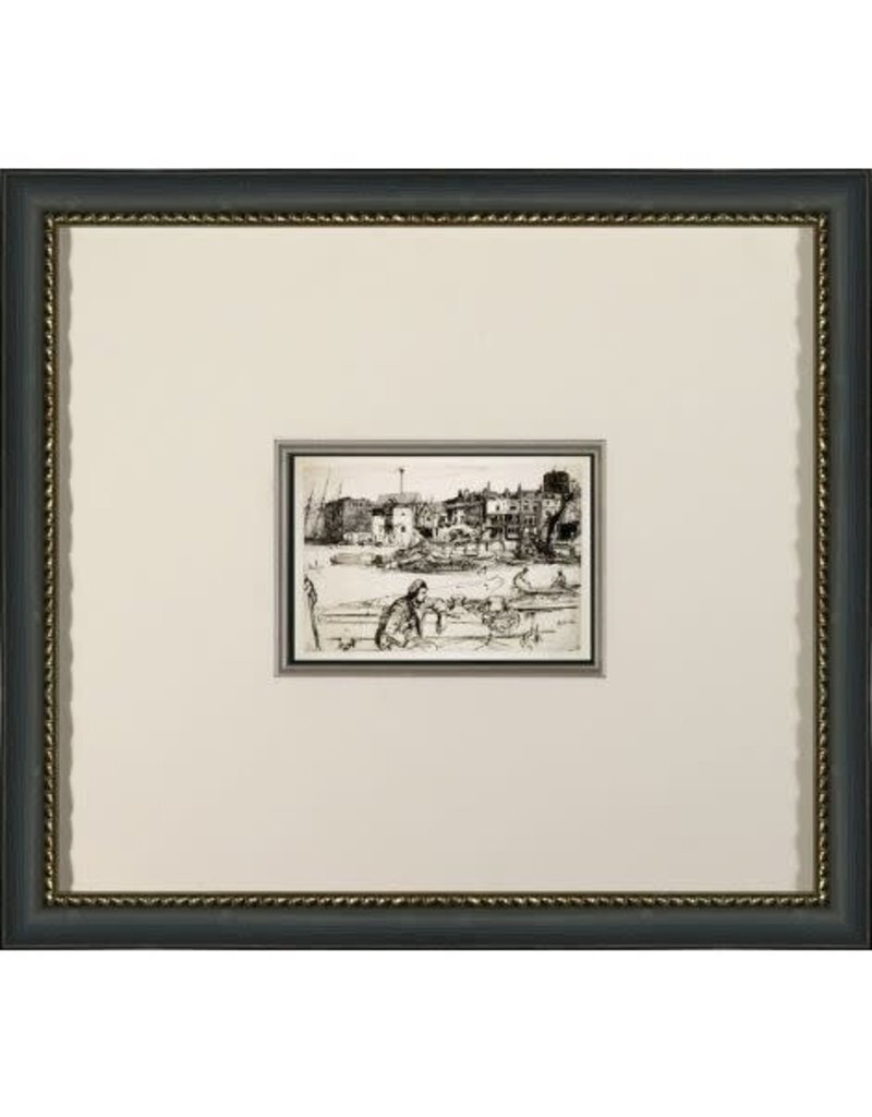 Wendover Art Whistlers Fishing Village II,  Size 19"w x 17"h