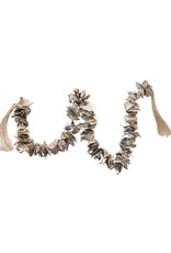 Oyster Shell Garland with Raffia Tassels