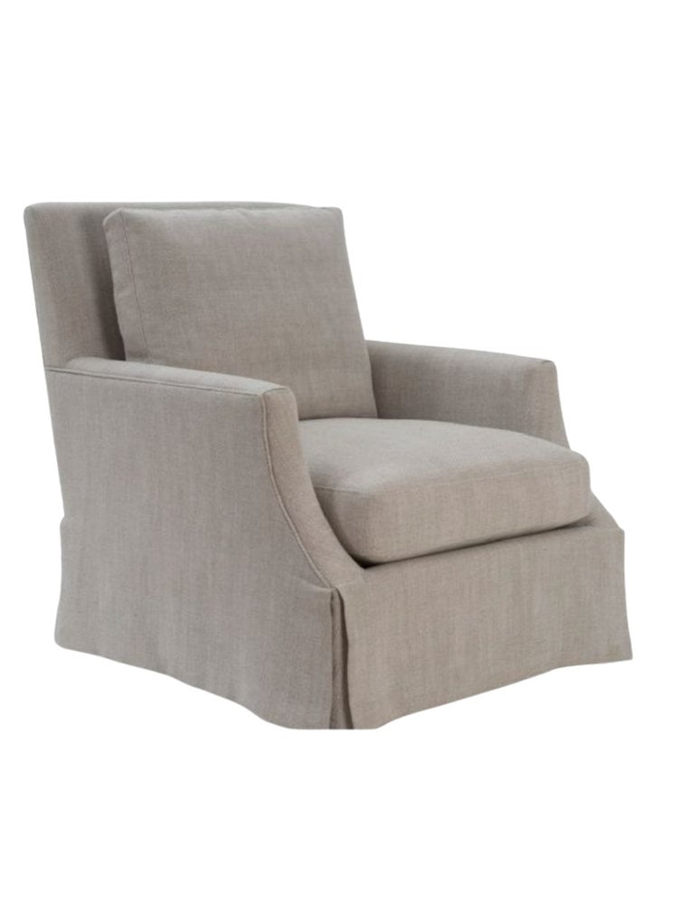 Leigh Leigh Swivel Chair, Linen KW, 33.5" W x 37.5" D x 39" H