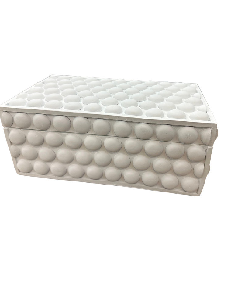 White box with Raised Dots
