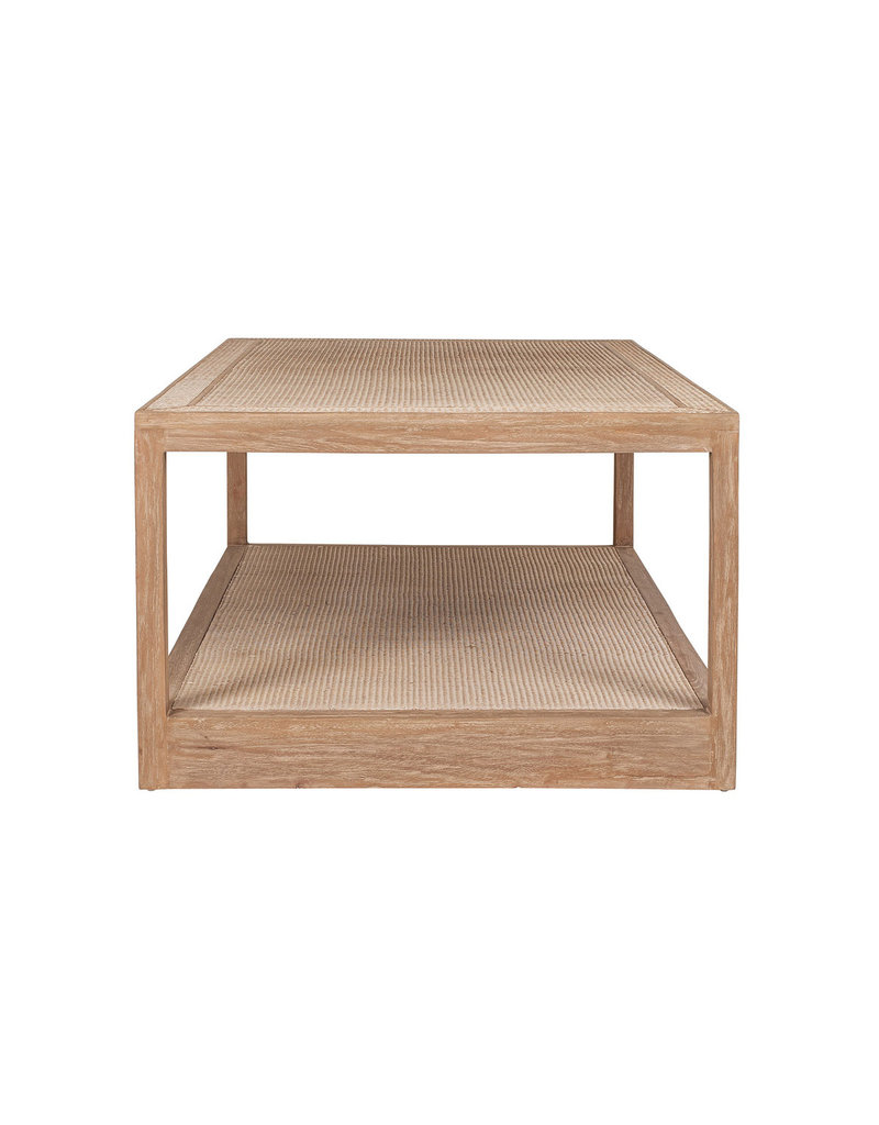 Wythe Wythe Coffee Table with Woven Rattan Inset
