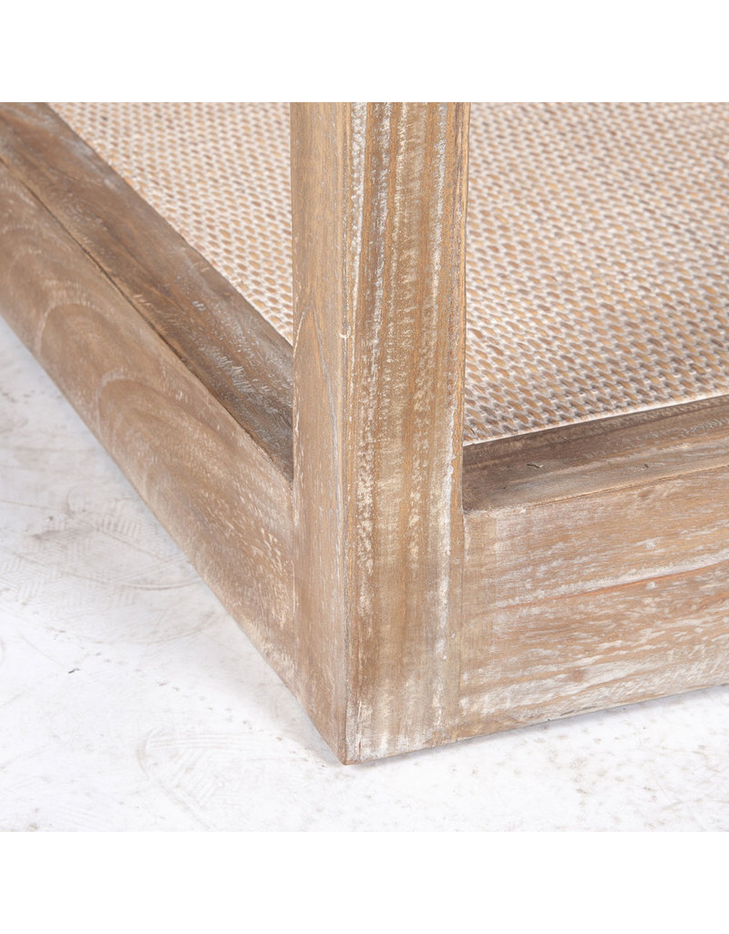 Wythe Wythe Coffee Table with Woven Rattan Inset