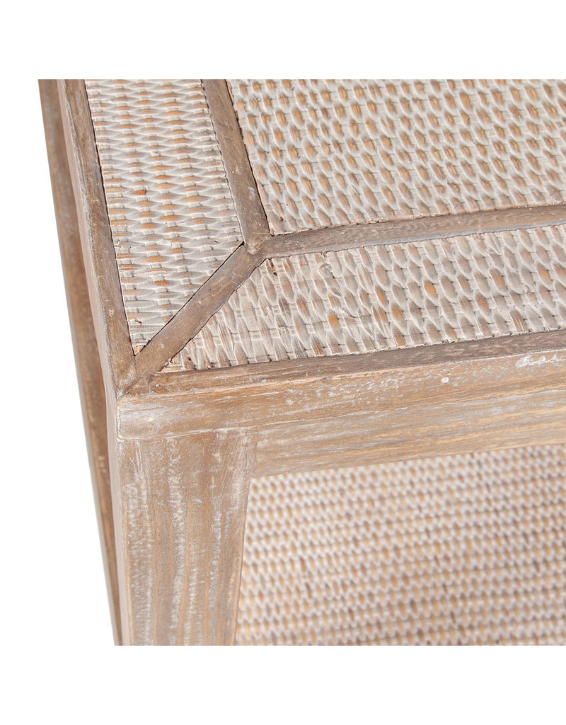 Wythe Wythe Coffee Table with Woven Rattan Inset