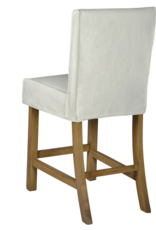 Short Stool Slipcover - Washable + Reversible (White), W18.75" x D23.25" x H22"