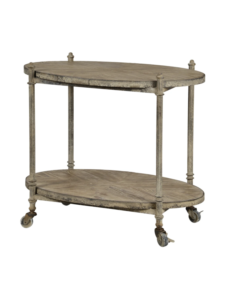 Sherry Sherry Cart w/2 shelves and locking casters