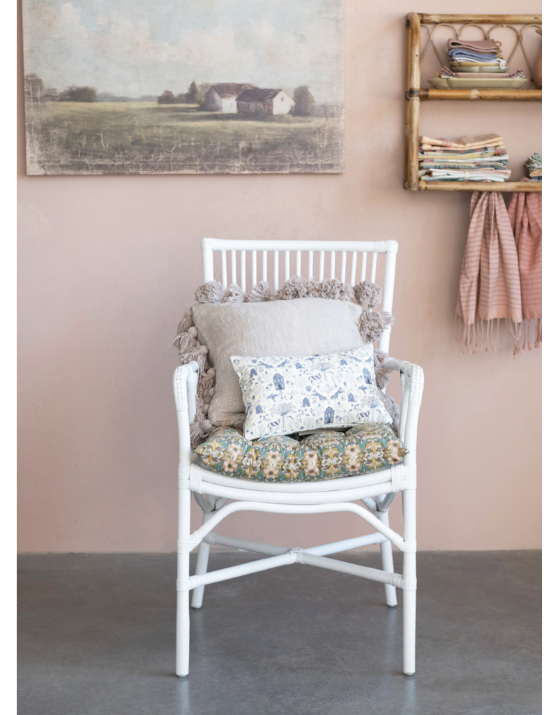 Handmade Rattan Chair - White