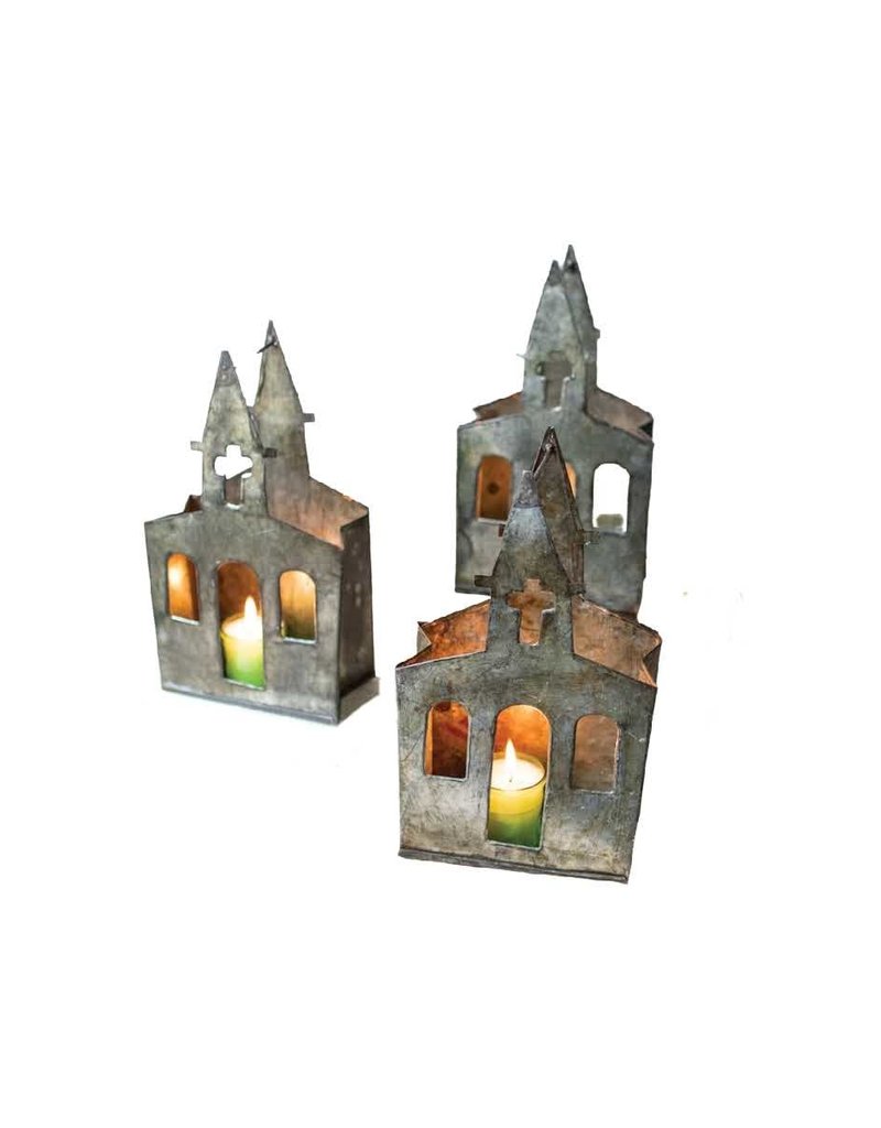 Recycled Metal Church Luminary (EACH)