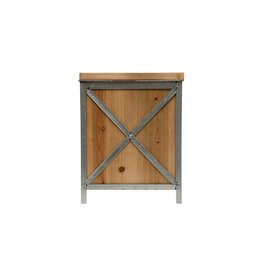 Secret Garden Large Wood Planters w/ Metal Stand