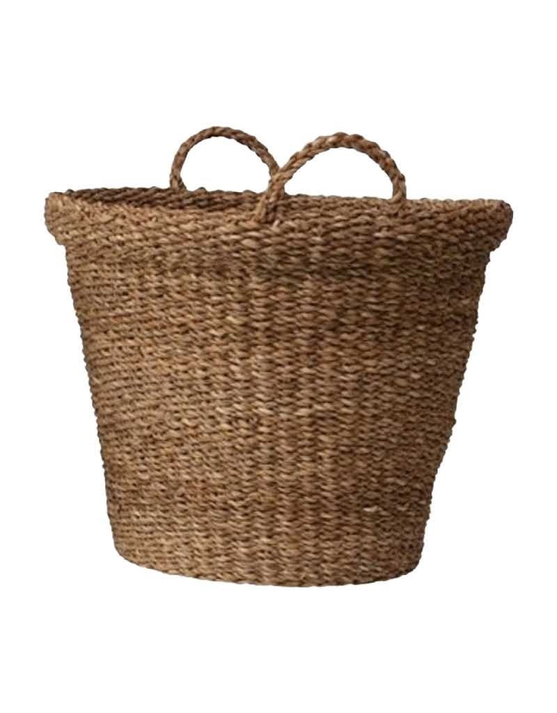 Large Round HandWoven Baskets with Handles Styron & Hughes Interiors