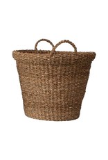 Medium Round Hand-Woven Baskets with Handles