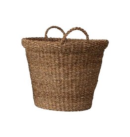 Medium Round Hand-Woven Baskets with Handles