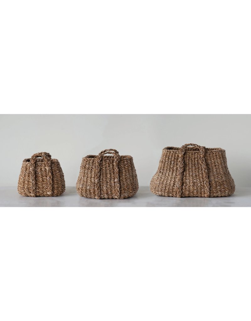 Medium Woven Seagrass Basket with Handles