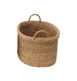 Small Hand-Woven Basket with Handles