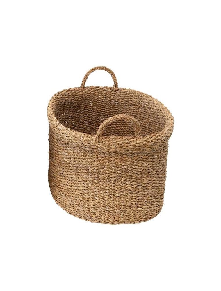 Small Hand-Woven Basket with Handles