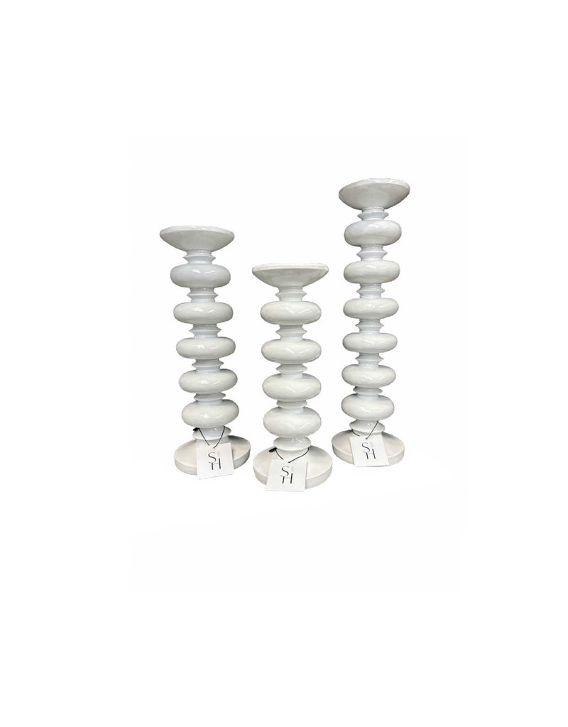 Small White Candle Stick (Design C)