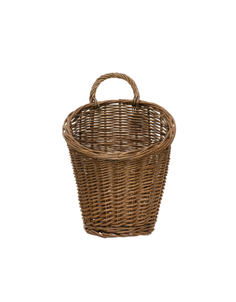 Heirloom Rattan Wall Basket with Handle