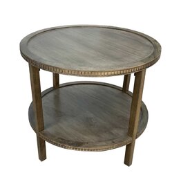 Taylor Taylor 28" Round Side Table, Fawn Brown