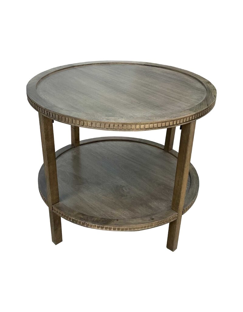 Taylor Taylor 28" Round Side Table, Fawn Brown