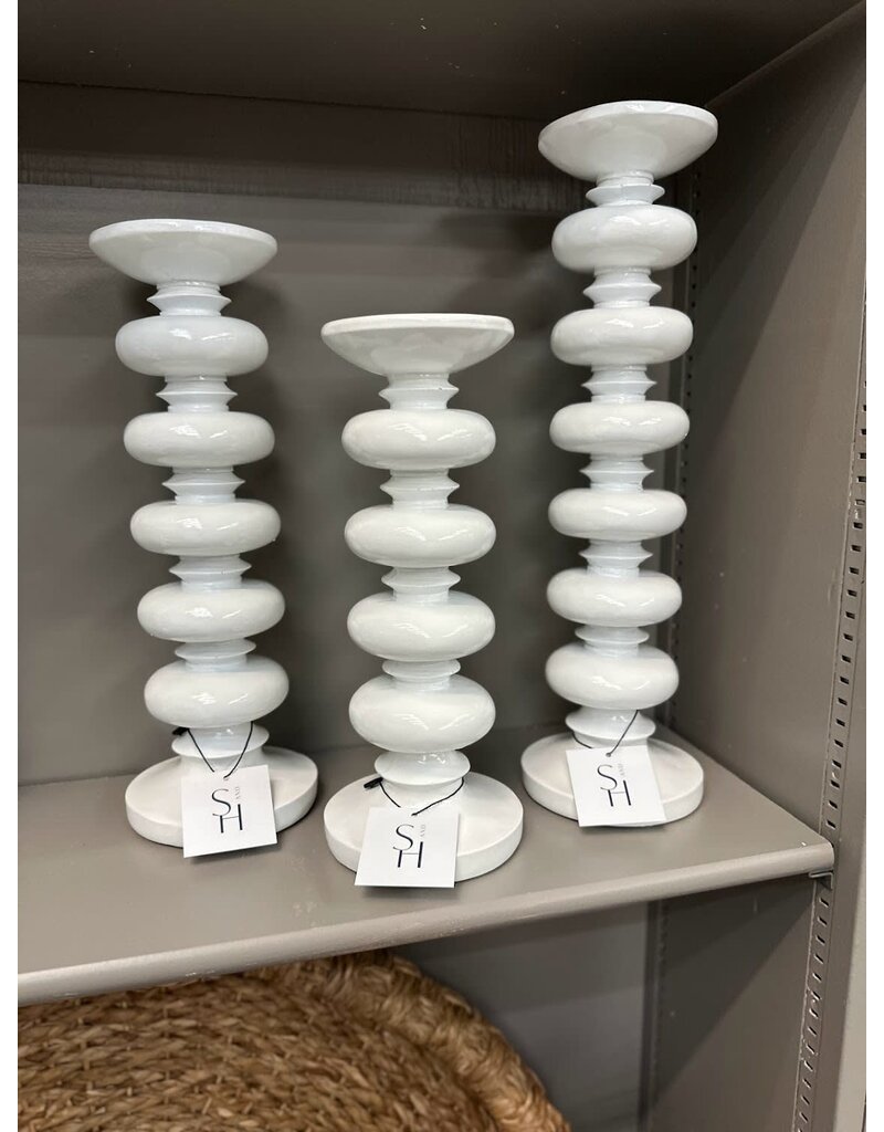 Small White Candle Stick (Design C)
