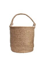 Small Hand-Woven Basket with Handle