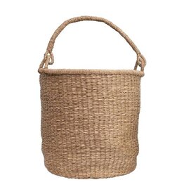 Small Hand-Woven Basket with Handle