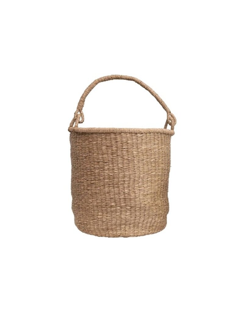 Small Hand-Woven Basket with Handle