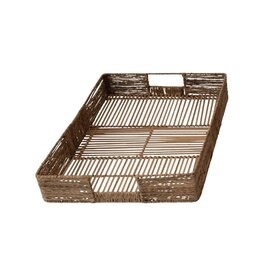 Bamboo Large Hand-Woven Tray with Handles (EACH)