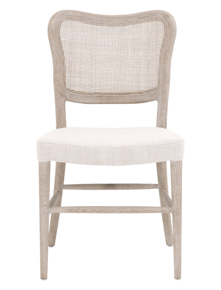 Cela Cela Dining Chair - Bisque Fabric / Natural Gray Oak Cane