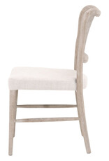 Cela Cela Dining Chair - Bisque Fabric / Natural Gray Oak Cane