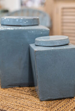Leif Leif Stoneware Tea Box, Large, Light Grey