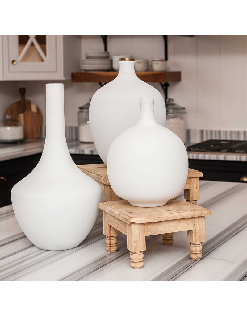 Athea Athea 12.5" Glass Vase, Matte White