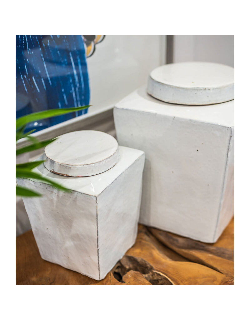 Leif Leif Stoneware Tea Box, Large, White