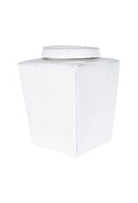 Leif Stoneware Tea Box, Medium, White