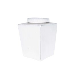 Leif Stoneware Tea Box, Medium, White