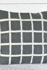 20" Carbon & Chalk Stripe Pillow
