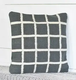 20" Carbon & Chalk Stripe Pillow