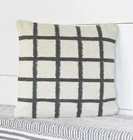 20" Chalk & Carbon Stripe Pillow
