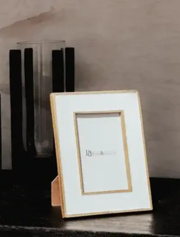 4" x 6 " White Enamel Frame