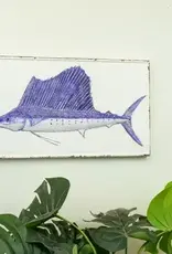 12" x 22" Blue Sailfish Wall Art